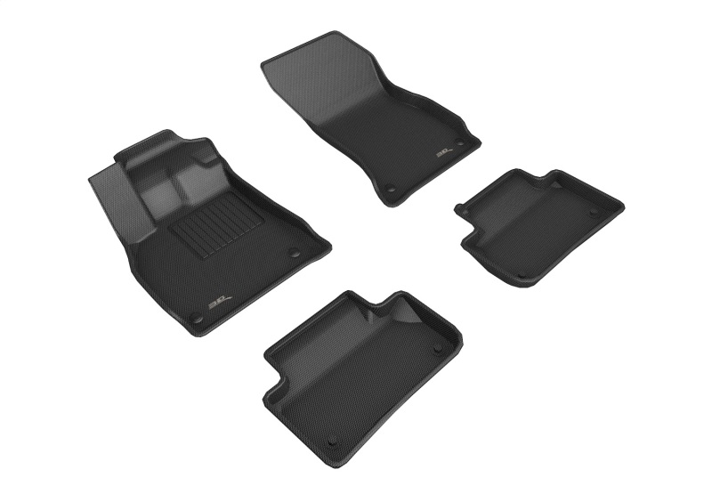 Audi Q5 PHEV Floor Mats - Front and Rear - 3D MAXpider - Kagu Series - Black - `18-`25 Audi Q5 PHEV Floor Mats - Front and Rear - 3D MAXpider - Kagu Series - Black - `18-`25